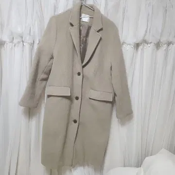 베이지 체스터 코트 울 indibrand 한국