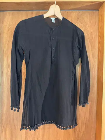 dosa 블랙 카디 코튼 긴팔 셔츠