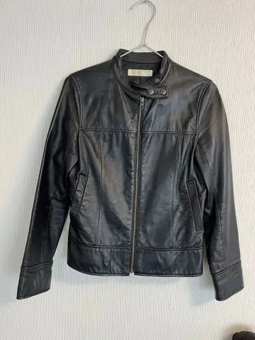 NATURAL BEAUTY BASIC 블랙 가죽 자켓 양