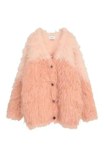 CLANE 바이컬러 샤기 니트 가디건