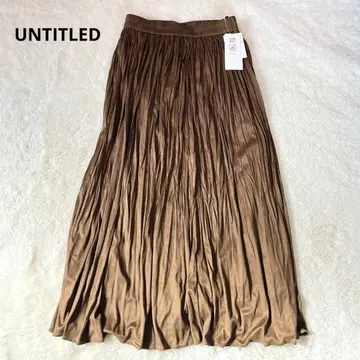 untitled 스웨이드 느낌 랜덤 플리츠 스커트