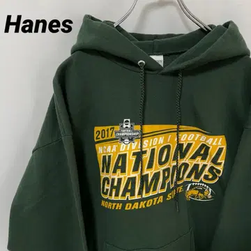 N-5965 Hanes 미국 빈티지 의류 칼리지 로고 후드 맨투맨 L