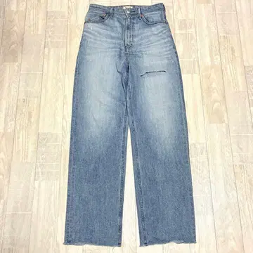 YANUK LEA 컷오프 와이드 데님 IENA 별주 라이트 블루 27