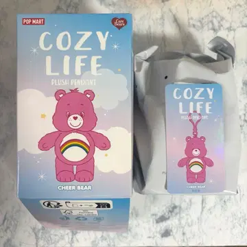 POPMART 케어베어 Cozy Life 키링 핑크 PINK