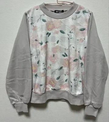 MARY QUANT 꽃무늬 맨투맨 트레이닝복 핑크