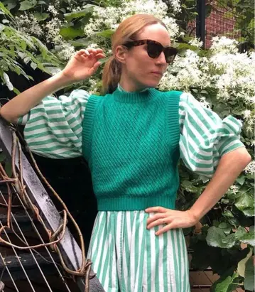 TEN x RON HERMAN 스트라이프 셔츠 원피스