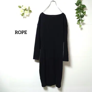 로페 크루넥 니트 무릎 기장 원피스 M 울 혼방
