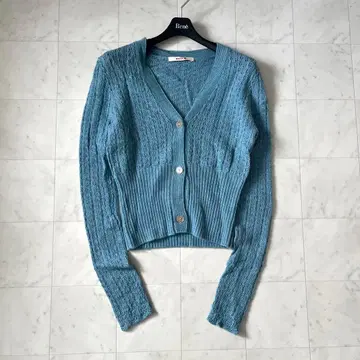 새상품급 23AW 바카 울 레이스 컴팩트 가디건 니트 S