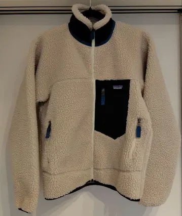 patagonia 플리스 자켓 XS 크림색/블랙