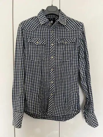 지스타 슬림핏 체크 셔츠