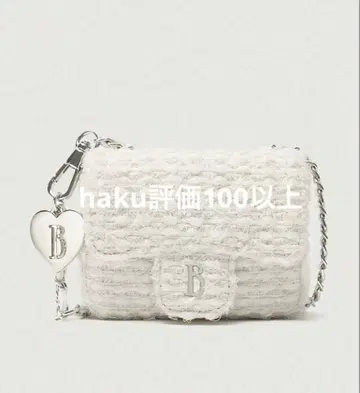 THE BARNNET 화이트 트위드 숄더백