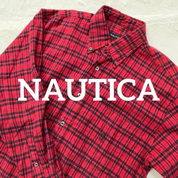 NAUTICA 노티카 체크 셔츠 S 빨검 플란넬 긴팔