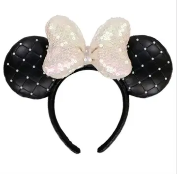 디즈니 머리띠 미니 화이트 블랙