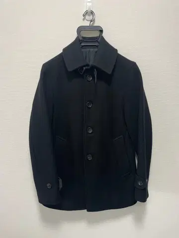 EDIFICE 에디피스 멜톤 싱글 P 코트 블랙 44