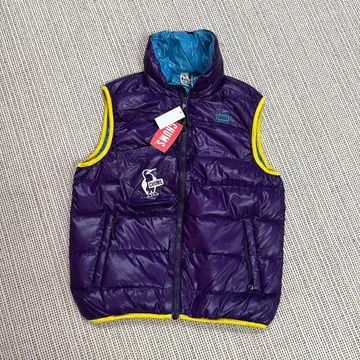 택 포함 새상품 CHUMS 퍼플 다운 베스트 M 사이즈 (봉투 포함)