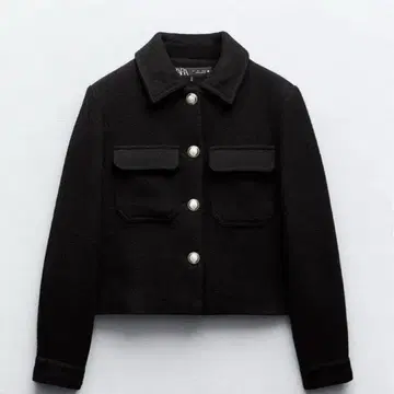 ZARA 자켓 울 블렌드 크롭 자켓 아우터