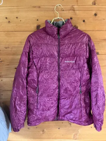 mont-bell 퍼플 L 다운 자켓 (주머니 포함)