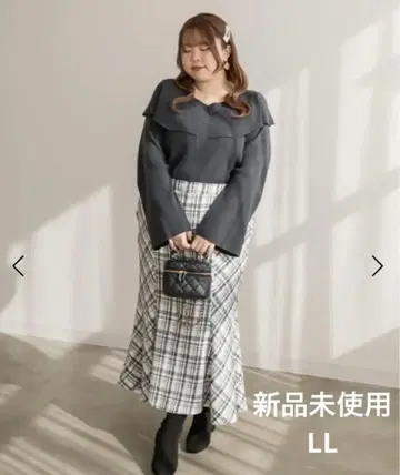 CLETTE 오리지널 케이프풍 리브 니트 그레이 LL