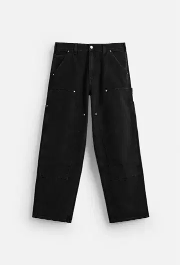 [ 완판템 ] 더블니 블랙 데님