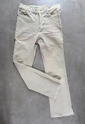 스픽 앤 스팬 코듀로이 팬츠 컷오프 디자인 라이트 그레이 36