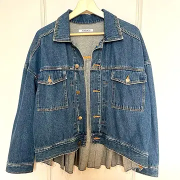 radiate 백 플리츠 데님 자켓