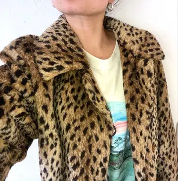 vintage 레오파드 코트
