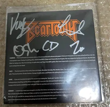 Beartooth Disease 사인 포함 소책자 메탈 코어