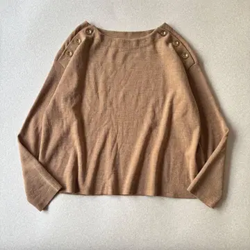 [ 새상품급 ] 프레임워크 울 100% 금장 버튼 보트넥 니트