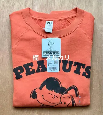 유니클로 피넛 트레져리 해피니스 스웨트 셔츠 오렌지 L