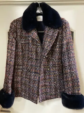 eimy istoire 인조 모피 부착 트위드 자켓 새상품급 S