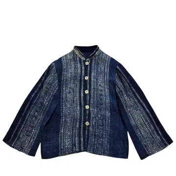 80s 90s 네이비 나염 네이티브 자켓 여성용 인디고 셔츠
