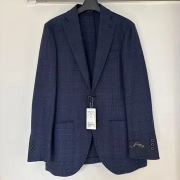 Sartoria Ring 네이비 체크 비즈니스 자켓 44