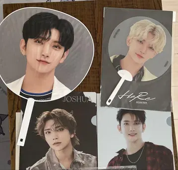 SEVENTEEN 조슈아 부채 클리어 파일 세트