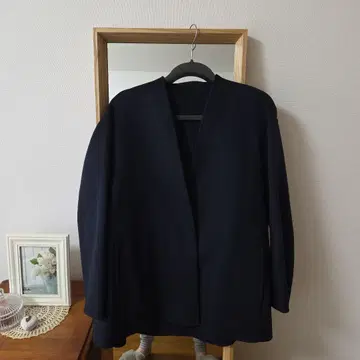 네이비 울 혼방 자켓