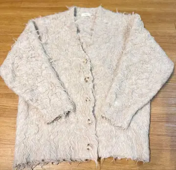 STYLEMIXER 헤어리 컬 니트 가디건