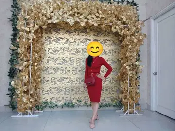 레드 스웨터 드레스 벨트 포함