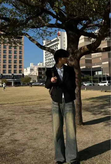 ASCLo 유스 오버핏 크롭 블레이저