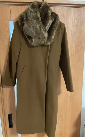 브라운 퍼 롱 코트