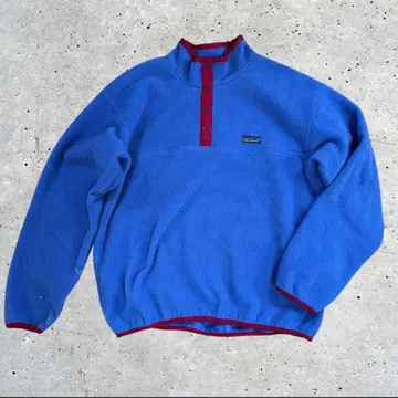 80s patagonia 신틸라 스냅T 블루 삼각형 택