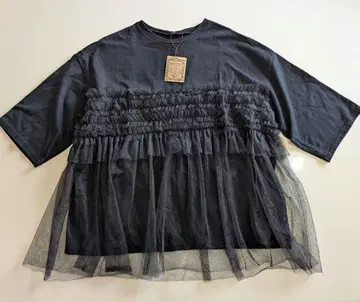 비어즐리 튤 장식 상의 새상품