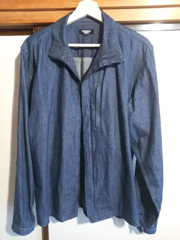 다크 블루 집업 데님 라이더 자켓