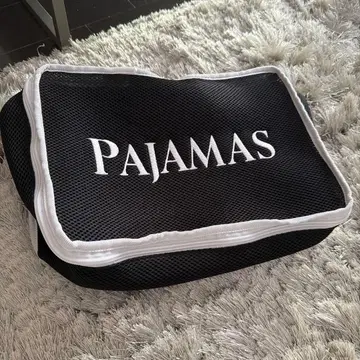 메쉬 파자마 수납 트래블 파우치 블랙