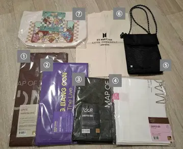 BTS 가방 7종 세트 단품 구매 가능