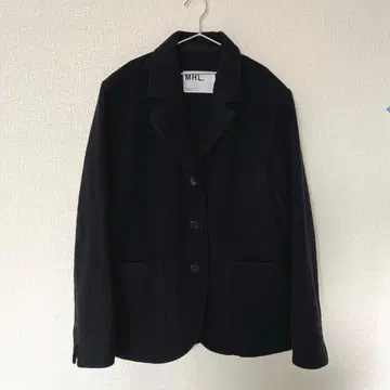 MHL 블랙 울 자켓