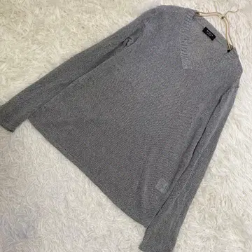 EPOCA UOMO V넥 니트 그레이 46 깔끔한 돌려입기 성인