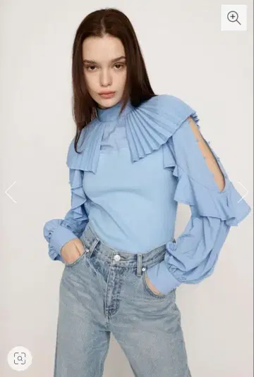 슬라이 SLY FRILL SLEEVES DOCKING 상의