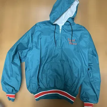 하프 지퍼 나일론 자켓 구제 의류