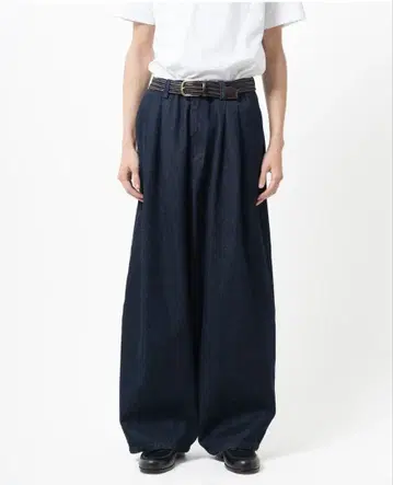 BONBON 와이드 턱 데님 팬츠 B5011