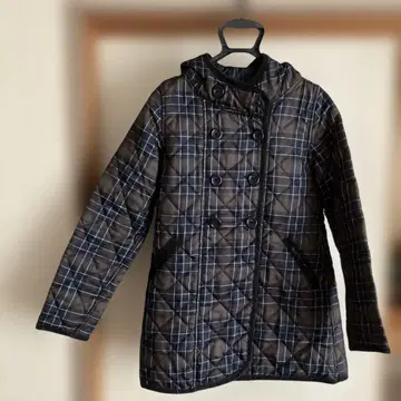 르 쿠르 블랑 체크 무늬 퀼팅 자켓