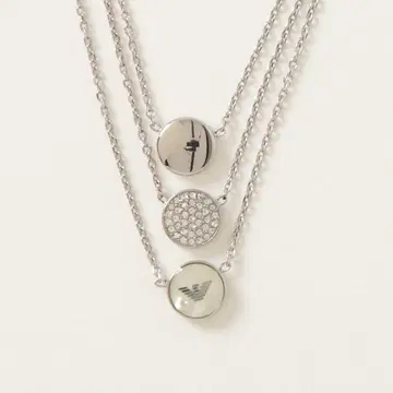 실버톤 3연 목걸이